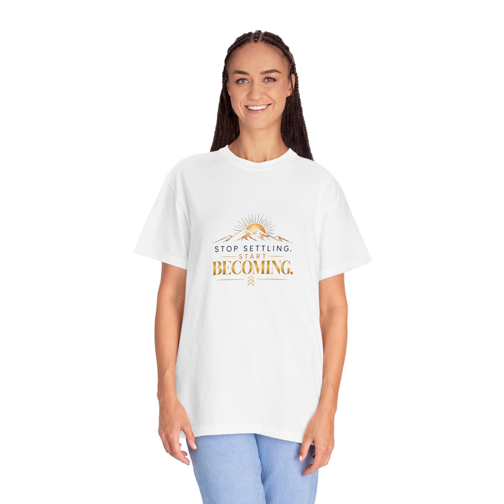 Stop Settling, Start Becoming™ Premium Tee